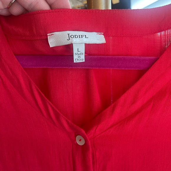 Red button up swing dress - Picture 6 of 6